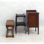 Assorted furniture to include pot cupboard, coffee tables, etc (5)
