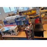 Large collection of remote control vehicles to include Venis racing boat, R/E replicas Warship,