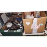 Assorted ceramics, glassware, collectables etc (2 boxes)