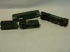 Hornby 00-gauge GWR tank loco and tender, a similar 4-6-2 engine "Britannia" and another item (4)