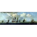 Colour print "The Friendship of Southampton Chasing the Irish Channel ... in the Mouth of ...", a