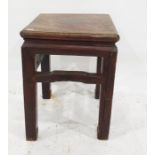 Oriental hardwood coffee table of square form, 37cm x 50cm