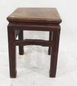 Oriental hardwood coffee table of square form, 37cm x 50cm