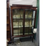 A 19th century mahogany display cabinet, the astragal-glazed doors enclosing three shelves, to