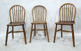 Three stickback dining chairs (3)
