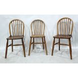 Three stickback dining chairs (3)