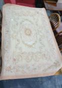 Aubusson needlework rug  Condition ReportThe dimensions are 156 cm long by 100 cm wide. There is a