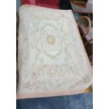 Aubusson needlework rug  Condition ReportThe dimensions are 156 cm long by 100 cm wide. There is a