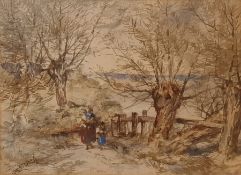 Thomas Creswick (1811-1869) Watercolour drawing Wo