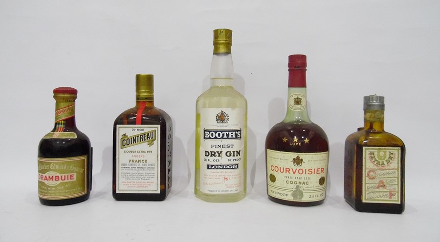 Courvoisier cognac, Booth's dry gin, Drambuie, Cointreau and another bottle Cointreau (5)