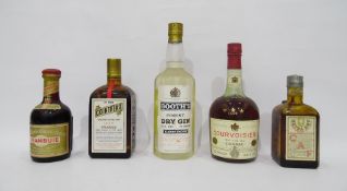 Courvoisier cognac, Booth's dry gin, Drambuie, Cointreau and another bottle Cointreau (5)