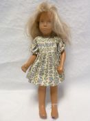 Sasha doll, blonde (Frido?), pattern dress with matching underclothes (probably not original) 38cm