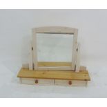 A 20th century dressing table swing mirror above two drawers