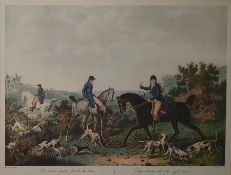 Colour print after H Alken, colour print after Vernet by Darcis "Les Jockeys Montes", two hunting