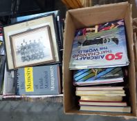 Various volumes on militaria, including Ypres Company "Winter Term 1953-4" framed photograph (2
