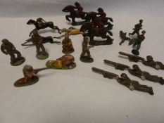 Quantity of diecast model soldiers, guardsmen, mounties etc, various makers (1 box)