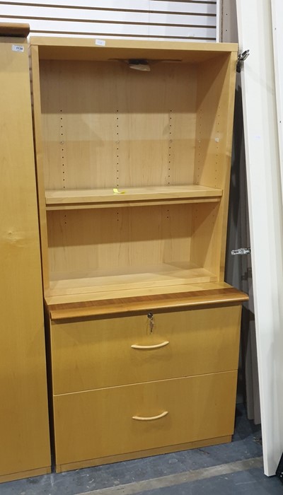 Hands of High Wycombe assorted office furniture to include two cupboards with two doors enclosing - Image 2 of 3