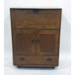 Light elm Ercol student's bureau, 82.5cm x 110cm