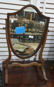 19th century shield-shaped dressing table swing mirror