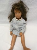 Sasha Gingham doll 1970's with original Gingham dress but lacking underclothes and shoes 38cm