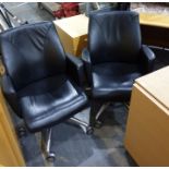 Low pair of Verco office swivel chairs (2)