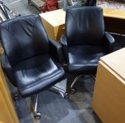 Low pair of Verco office swivel chairs (2)