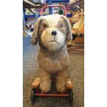 Vintage Pedigree Soft Toys LTD., push along dog