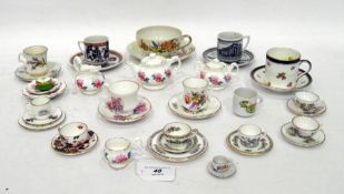 Collection of English and continental doll's porcelain tea sets, late 19th/early 20th century,