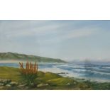 Margaret Jones Oil on board Coastal landscape, signed lower left and three further pictures (4)