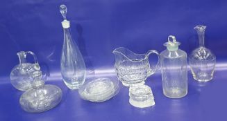 Assorted glassware to include decanter,