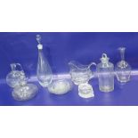 Assorted glassware to include decanter,