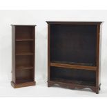 A 19th century mahogany open adjustable bookcase and another further 20th century open bookcase (2)