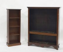A 19th century mahogany open adjustable bookcase and another further 20th century open bookcase (2)