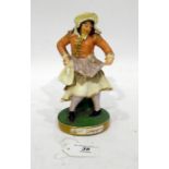 Rockingham Theatrical Porcelain Figure. Modelled as John Liston in the role of Moll Flaggon, in