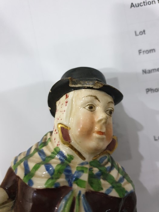 Rockingham Porcelain Theatrical Figure The comic actor John Liston as Lubin Log, after an - Image 4 of 8