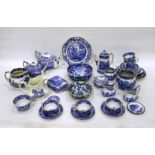 Composite Spode and Copeland Spode 'Italian' pattern blue and white part dinner, tea and coffee-