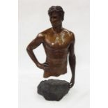Mark Kennedy (20th century) bronze study of David, raised upon stone-effect base, limited edition 11