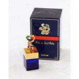 Niki De Saint Phalle (1932-2002) 1st edition painted resin, gilt and blue glass perfume bottle, with