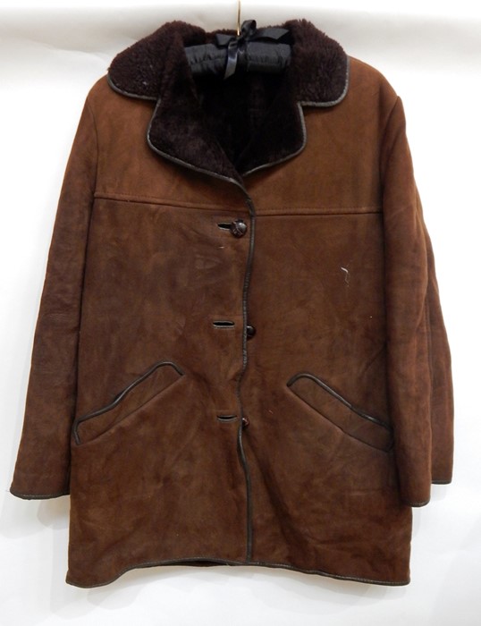 Three gentleman's sheepskin coats and a suede jacket (4)