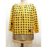 Aquascutum mac and various other items of costume including a St Emile yellow and black silk blouse,