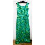 1950's strapless evening gown labelled 'Madeleine, 22 Sloan Street, SW1', cream taffeta overskirt