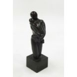 Marzia Colonna (b.1951) bronze figure of figure holding child, signed, 18.5cm
