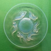 Lalique 'Ondines' opalescent circular plate