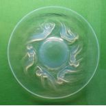 Lalique 'Ondines' opalescent circular plate