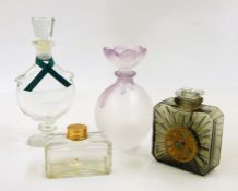 1920s/30s perfume bottle with satin glass Pierrot stopper 11.5cm high, 1980s re-issue Complice de