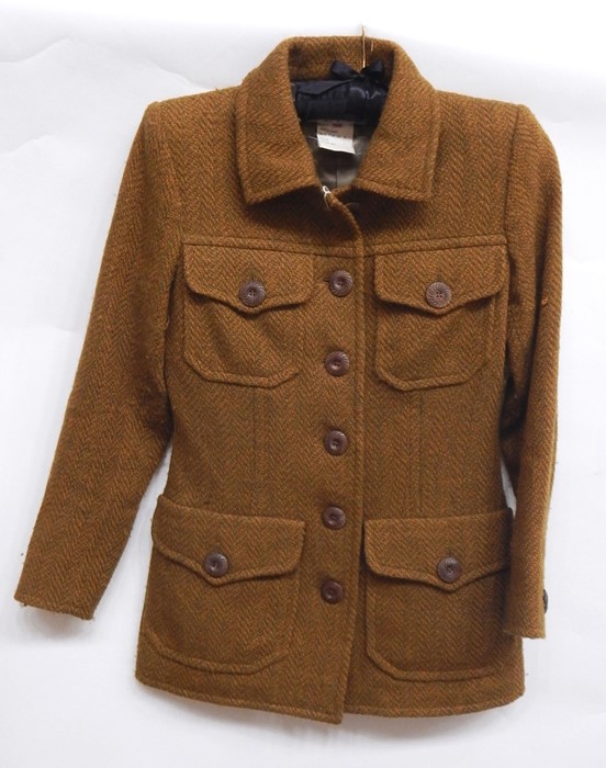 Vintage Yves St Lauren 'Rive Gauche' tweed jacket with pocket detail, wooden buttons and three