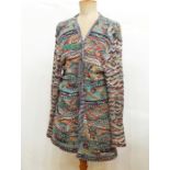 Valentino vintage patterned jumper, circa 1980's with a large matching scarf, both labelled '
