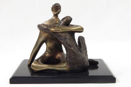 Maggie Cohen (20th century) bronze Princess and Rock, limited edition 7/8, signed 'AGI' and dated 96