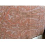 Vintage wool paisley shawl , 320 x 300 cms approx