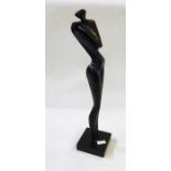 20th century school female bronze figure, 53cm